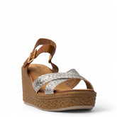 Europeon Union Women Silver Leather Wedges #3922