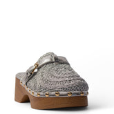 Europeon Union Women Silver Cloth Wedges #3932