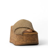 Europeon Union Women Cafe Cloth Wedges #3938