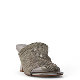 Europeon Union Women Silver Glitter Heels #3943