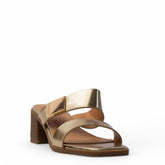 Europeon Union Women Gold Leather Heels #3952