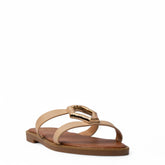 Europeon Union Women Beige Leather Slipper #3959