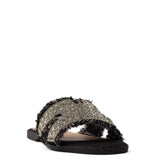 Europeon Union Women Black Cloth Slipper #3974