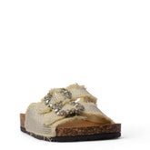 Europeon Union Women Beige Cloth Slipper #3976