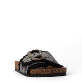 Europeon Union Women Black Cloth Slipper #3983