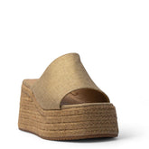 Europeon Union Women Gold Cloth Wedges #4017