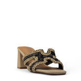 Europeon Union Women Black Magdool Heels #4022