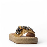 Europeon Union Women Black Khesh Slipper #4025