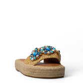 Europeon Union Women Light Blue Khesh Slipper #4026