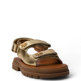 Europeon Union Women Gold Leather Sandal #4036