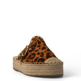 Europeon Union Women Leopard Chamois Wedges #4056