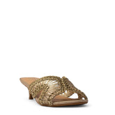 Europeon Union Women Gold Leather Heels #4076