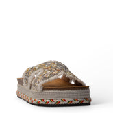 Europeon Union Women Silver Glitter Slipper #4094