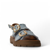 Europeon Union Women Blue Jeans Sandal #4096