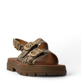 Europeon Union Women Leopard Leather Sandal #4097