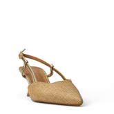 Europeon Union Women Gold Magdool Heels #4098