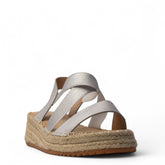 Europeon Union Women Silver Leather Sandal #4117