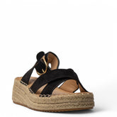 Europeon Union Women Black Chamois Sandal #4124