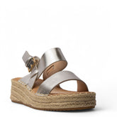 Europeon Union Women Silver Leather Sandal #4126