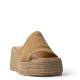 Europeon Union Women Gold Cloth Wedges #4130