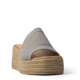 Europeon Union Women Silver Cloth Wedges #4131