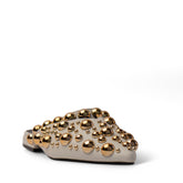 Europeon Union Women White Leather Mules #4169