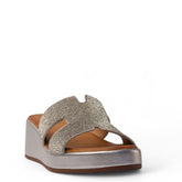 Europeon Union Women Silver Glitter Slipper #4186