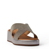 Europeon Union Women Silver Glitter Slipper #4189