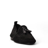 Europeon Union Women Black Satin Shoe #4192