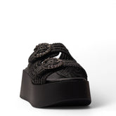 Europeon Union Women Black Magdool Wedges #4213