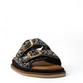 Europeon Union Women Black Glitter Slipper #4238