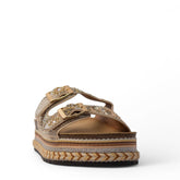 Europeon Union Women Gold Glitter Slipper #4246
