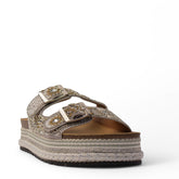 Europeon Union Women Silver Glitter Slipper #4247