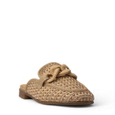 Spanish Women Beige Leather Mules #4279