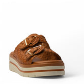 Spanish Women Camel Leather Slipper #4282