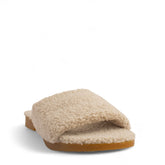 Women Beige Fur Slipper #4304