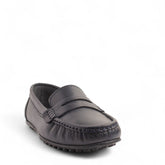 Women Navy Leather Espadrilles #4321