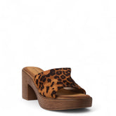Europeon Union Women Leopard Chamois Wedges #4337