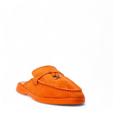 Europeon Union Women Orange Chamois Mules #4345