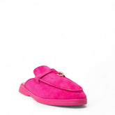 Europeon Union Women Fuchia Chamois Mules #4348