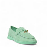 Europeon Union Women Green Chamois Shoes #4351