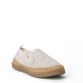 Europeon Union Women White Cloth Espadrilles #4366