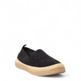 Europeon Union Women Black Cloth Espadrilles #4367
