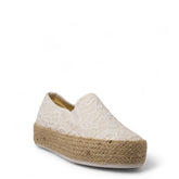 Europeon Union Women White Cloth Espadrilles #4407