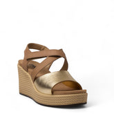 Italian Women Beige Leather Sandal #4415