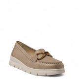 Italian Women Champagne Leather Espadrilles #4416