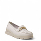 Italian Women White Leather Espadrilles #4418