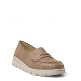 Italian Women Champagne Leather Espadrilles #4419