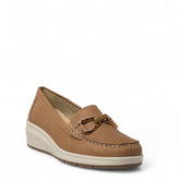 Italian Women Camel Leather Espadrilles #4420