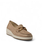 Italian Women Champagne Leather Espadrilles #4423